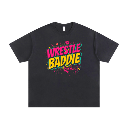 "Wrestle Baddie"-Unisex Classic Crew Neck Cotton T-Shirt