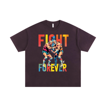 Fight Forever-Streetwear Oversized Cotton T-Shirt
