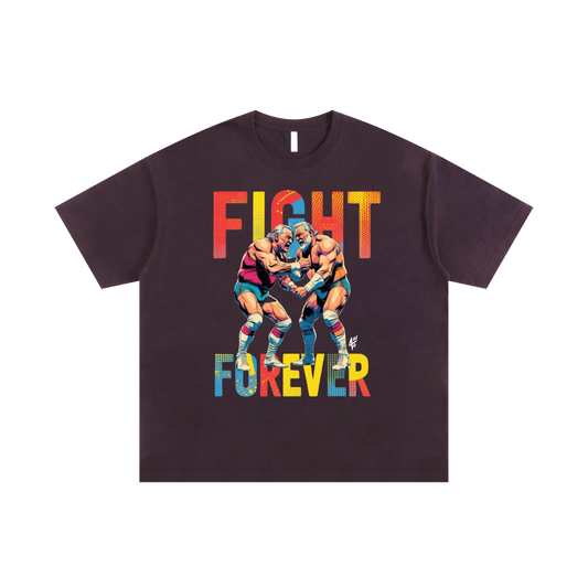 Fight Forever-Streetwear Oversized Cotton T-Shirt