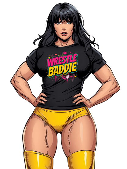 "Wrestle Baddie"-Unisex Classic Crew Neck Cotton T-Shirt