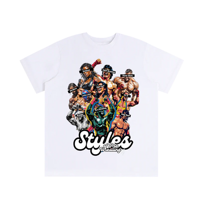 Wrestling Styles-Streetwear Oversized Cotton T-Shirt